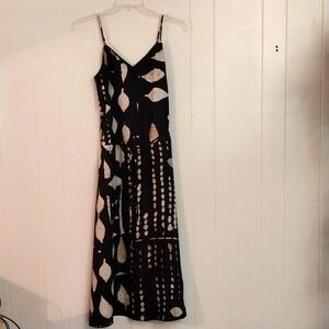 Banana Republic Black Beige Slip Dress Small Petite NWT